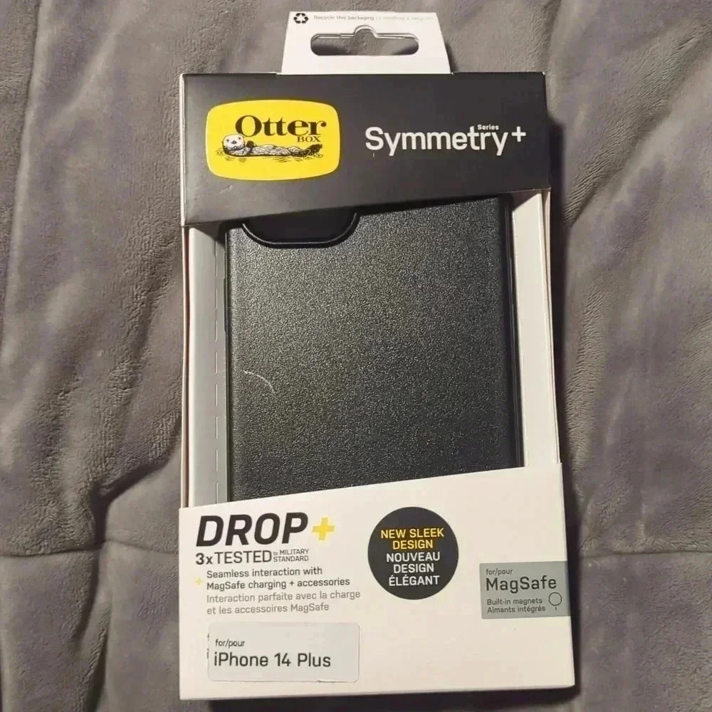 OtterBox iPhone 14 plus Symmetry Series Antimicrobial Case - Black